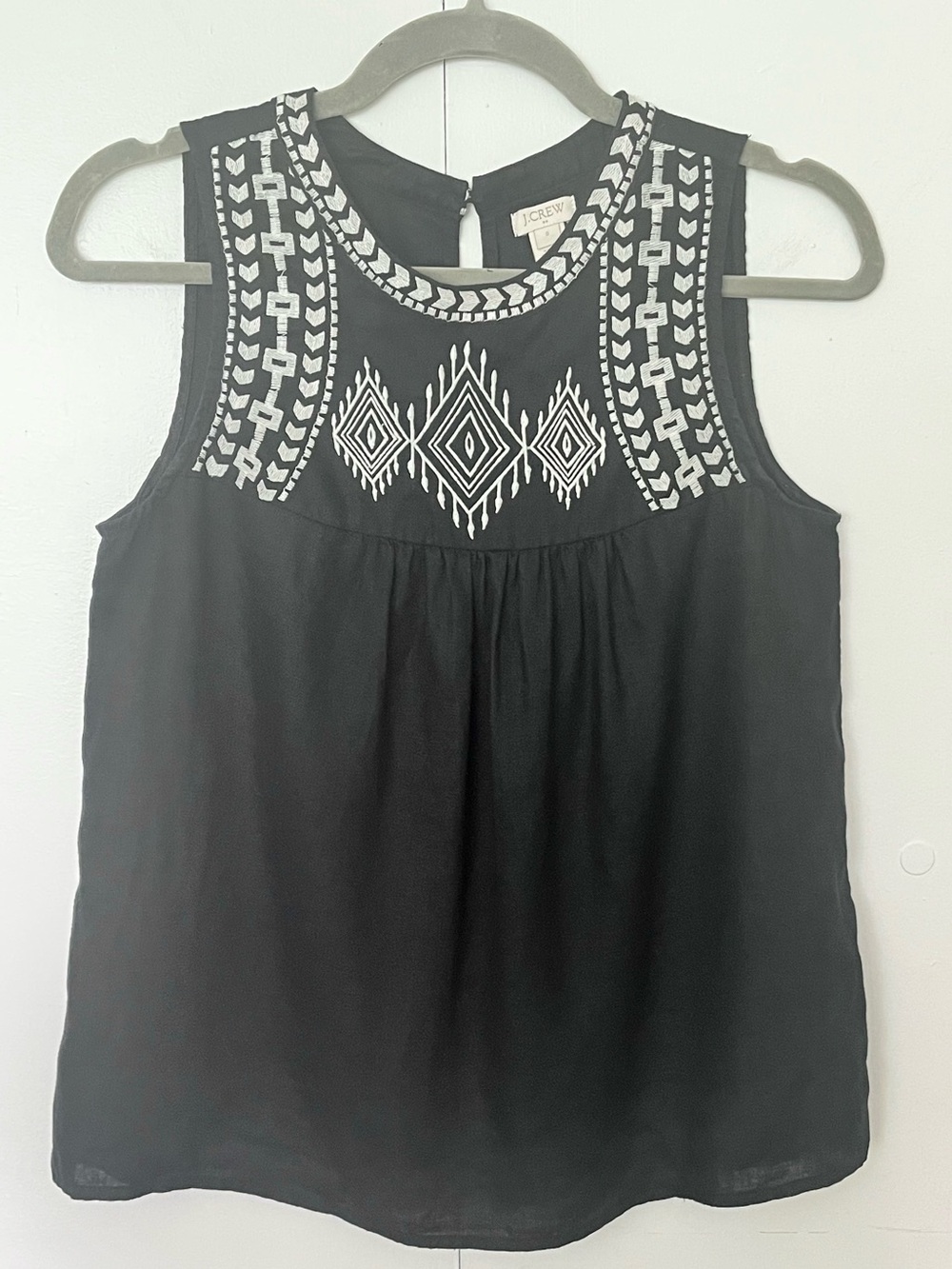 J.Crew Factory Sleeveless Embroidered Tank Size 0